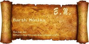 Barth Mónika névjegykártya